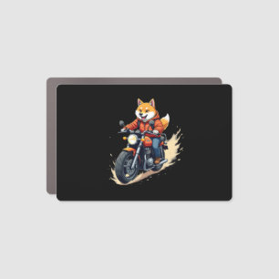 Funny T-Shirt, Shiba Inu, Motorcycle, Dog, Puppet, Car Magnet