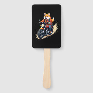 Funny T-Shirt, Shiba Inu, Motorcycle, Dog, Puppet, Hand Fan