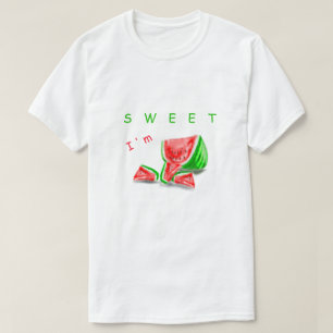 Funny T-Shirt Sweet Watermelon with Playful Text