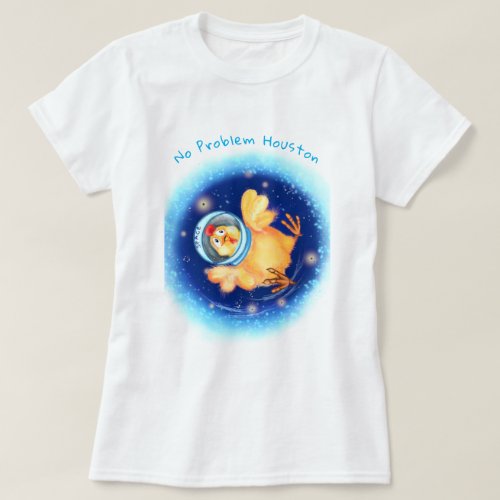 Funny T_Shirt with Chicken Astronaut _ Custom Text