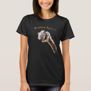 Funny T-Shirt with Happy Ostrich Custom Text