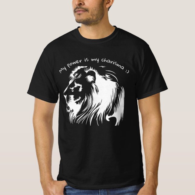 funny t-shirt with lion (Front)