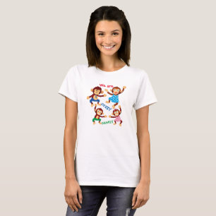Funny T-shirt with monkeys for cheerful family