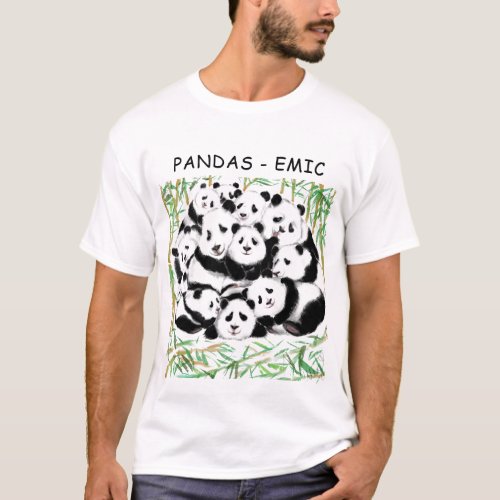 Funny T_Shirt with Pandas _ Custom Text