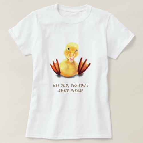 Funny T_Shirt with Playful Duck _ Smile