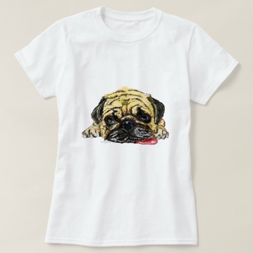 Funny T_Shirt with Pug Dog