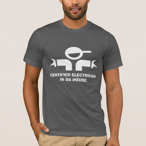 Funny t_shirt with quote for electricians