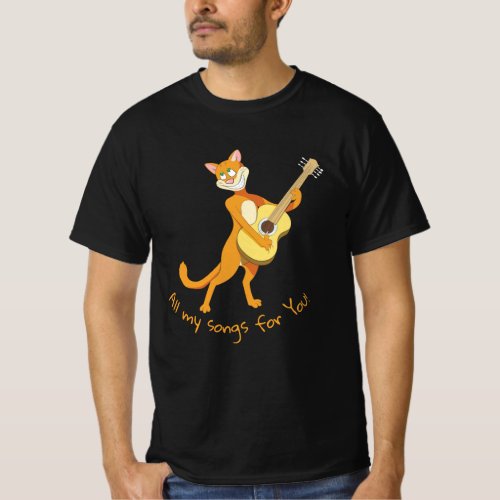 funny t_shirt with singing cat