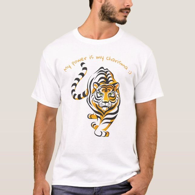 funny t-shirt with tiger (Front)