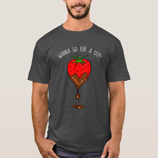 Funny T-shirts | Strawberry Dipped in Chocolate (Front)