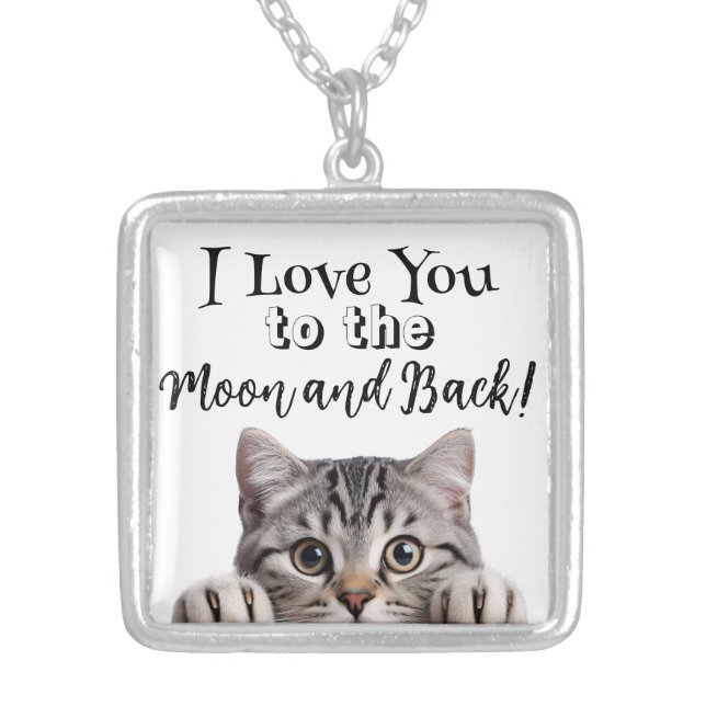 Funny Tabby Cat Necklace (Front)