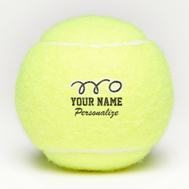 Funny table tennis cartoon sports gift custom name tennis balls (Front)