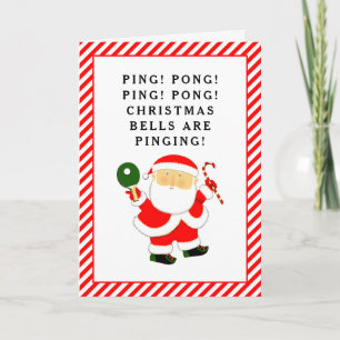 Funny Table Tennis Christmas Holiday Card