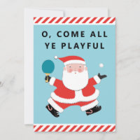 Funny Table Tennis Holiday Cards