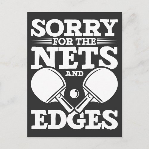 Funny Table Tennis Quote Sarcastic Ping Pong Playe Postcard