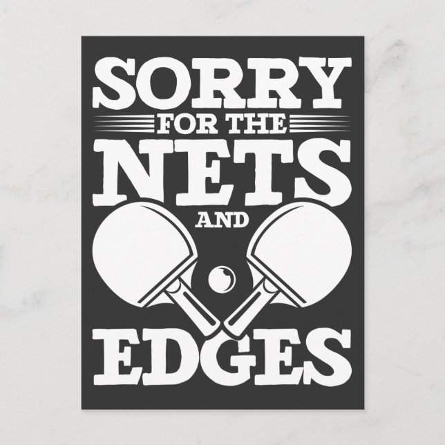 Funny Table Tennis Quote Sarcastic Ping Pong Playe Postcard (Front)