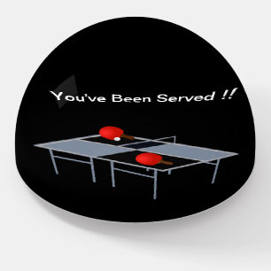 Funny Table Tennis Served, Paperweight