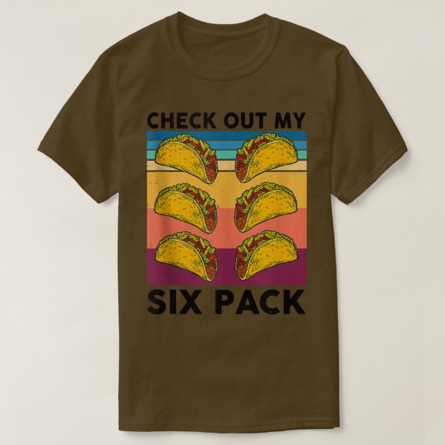 Funny Taco 6 Pack Fitness Taco Meican Gym Top for  (Design Front)