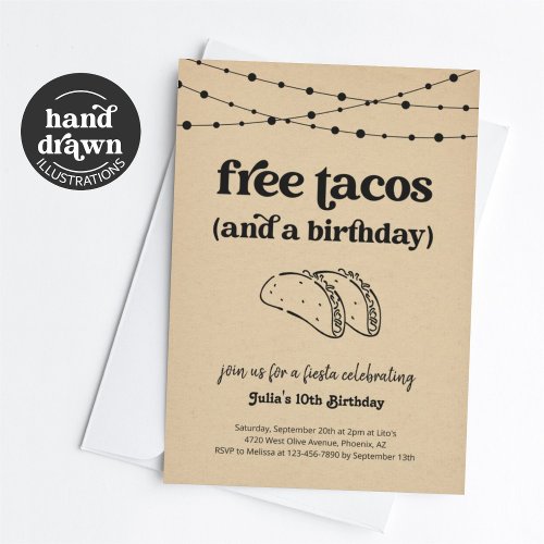 Funny Taco Birthday Party Invitation