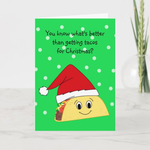 Funny Taco Christmas Card