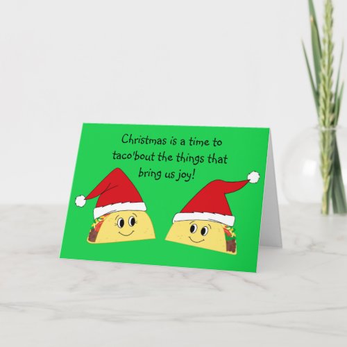 Funny Taco Christmas Card