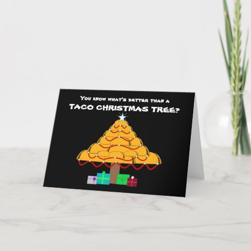 Funny Taco Christmas Tree Card