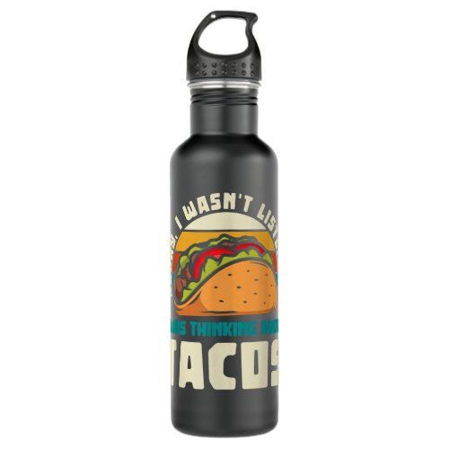Funny Taco Cinco De Mayo Tacos Fun Lovers  Stainless Steel Water Bottle
