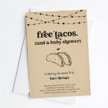 Funny Taco Couple's Baby Shower Invitation<br><div class="desc">Free Tacos (and a Baby Shower). Use for a traditional shower or a coed couple's shower. Either way, enjoy a fun baby shower invitation that puts the spotlight on... tacos! Artwork is hand drawn. Coordinating Details, Registry, Thank You cards, and other items are available in the 'Taco Baby Shower' Collection...</div>