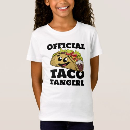 Funny Taco Fangirl Cartoon Mexican Food Lover T_Shirt