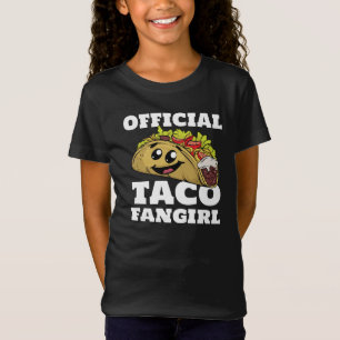 Funny Taco Fangirl Cartoon Mexican Food Lover T-Shirt