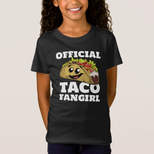 Funny Taco Fangirl Cartoon Mexican Food Lover T_Shirt