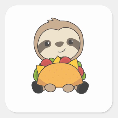Funny Taco _ Fault Tacos Mexico Sweet Animals Square Sticker