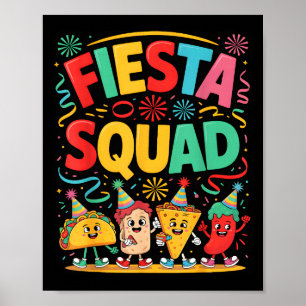 Funny taco fiesta squad cinco de mayo  poster