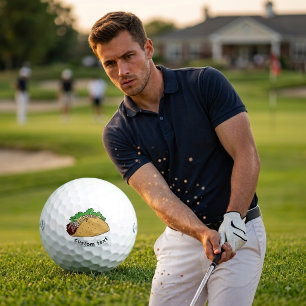 Funny Taco Golf Balls Custom Food Humor Gift