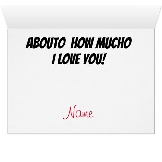 Funny Taco I Love You Card (Inside Horizontal (Bottom))