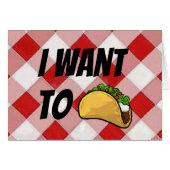 Funny Taco I Love You Card (Front Horizontal)