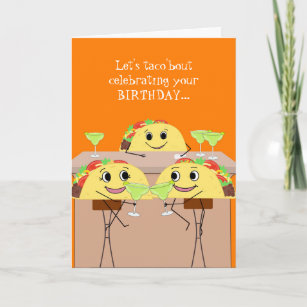 Taco the Cat Funny Birthday Card for Her - Greeting Cards