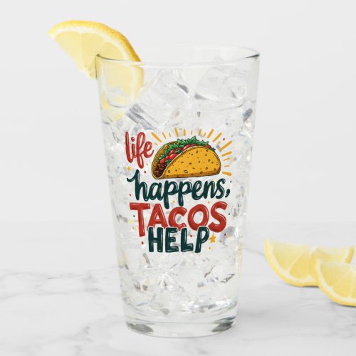 Funny Taco Lover Fiesta Foodie Humor Art Glass