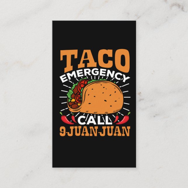 Funny Taco Lover Mexico Cinco de Mayo Business Card (Front)