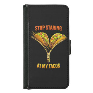 Funny Taco Lover Stop Staring Samsung Galaxy S5 Wallet Case