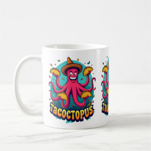 Funny Taco Octopus Cartoon Food Pun Coffee Mug