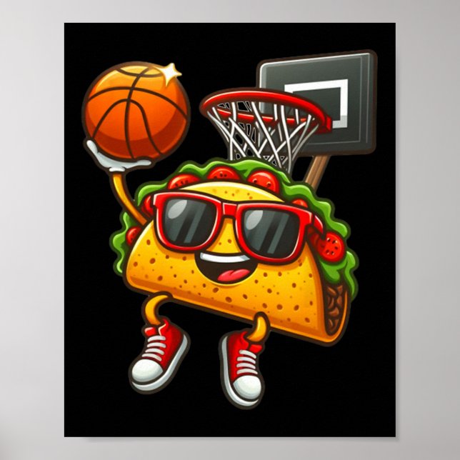 Funny Taco Playing Sketll Mexican Cinco De Mayo Ki Poster (Front)