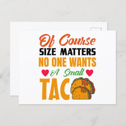 Funny Taco Postcard