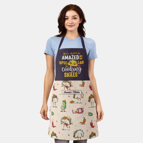 Funny Taco Pun Spectacular Cooking Mexican Food Apron