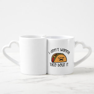 Funny Taco Shirt, Taco Shirt, Taco Lover Gift Coffee Mug Set