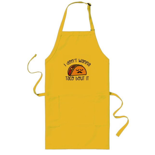 Funny Taco Shirt, Taco Shirt, Taco Lover Gift  Long Apron (Front)