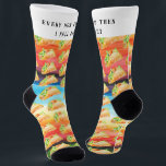 Funny Taco Socks | Every Now & Then I Fall Apart<br><div class="desc">These perfect quirky taco socks are great to wear at a Mexican restaurant, taqueria, tex mex store, fiesta, siesta, and cinco de mayo. Humorous for food lovers, foodies, and taco lovers alike. Hilarious and cute these make a great gift. Add your custom wording to this design by using the "Edit...</div>