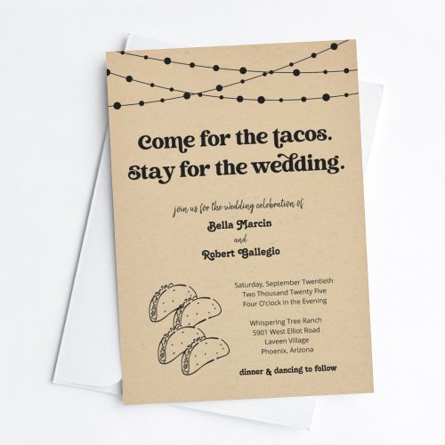 Funny Taco Wedding Invitation