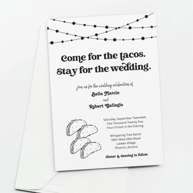 Funny Taco Wedding Invitation (Creator Uploaded)