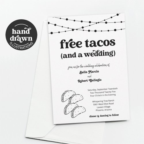 Funny Taco Wedding Invitation _ Free Tacos